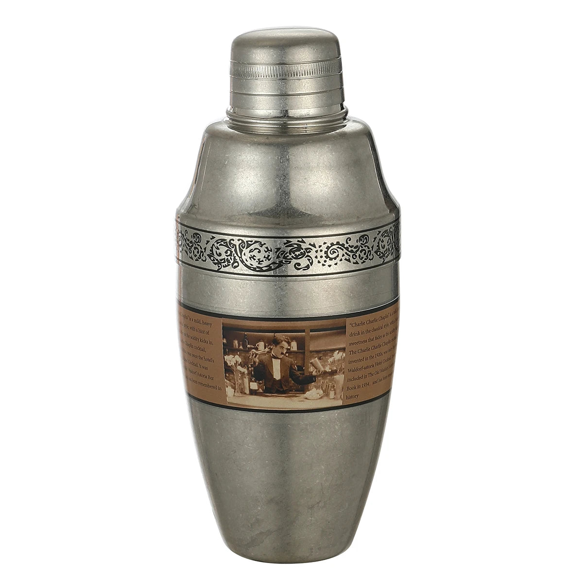 Vintage Etched Chaplin Boston Shaker