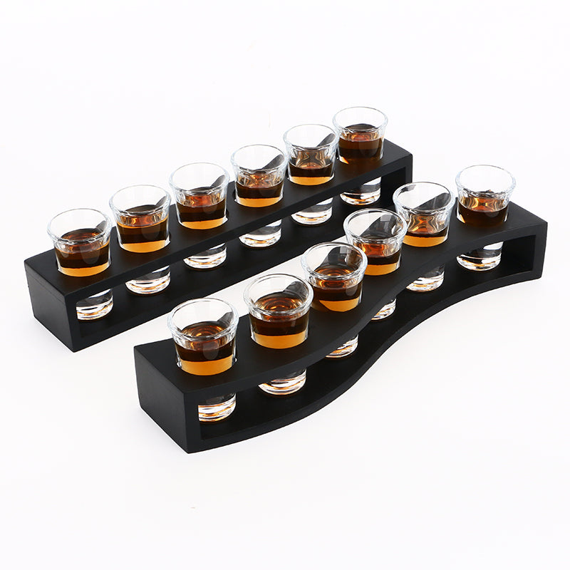 Multi Style Shot Glass Trays w/ Shot Glasses