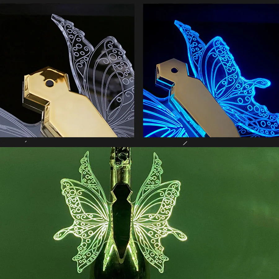 LED Butterfly Bottle Wings