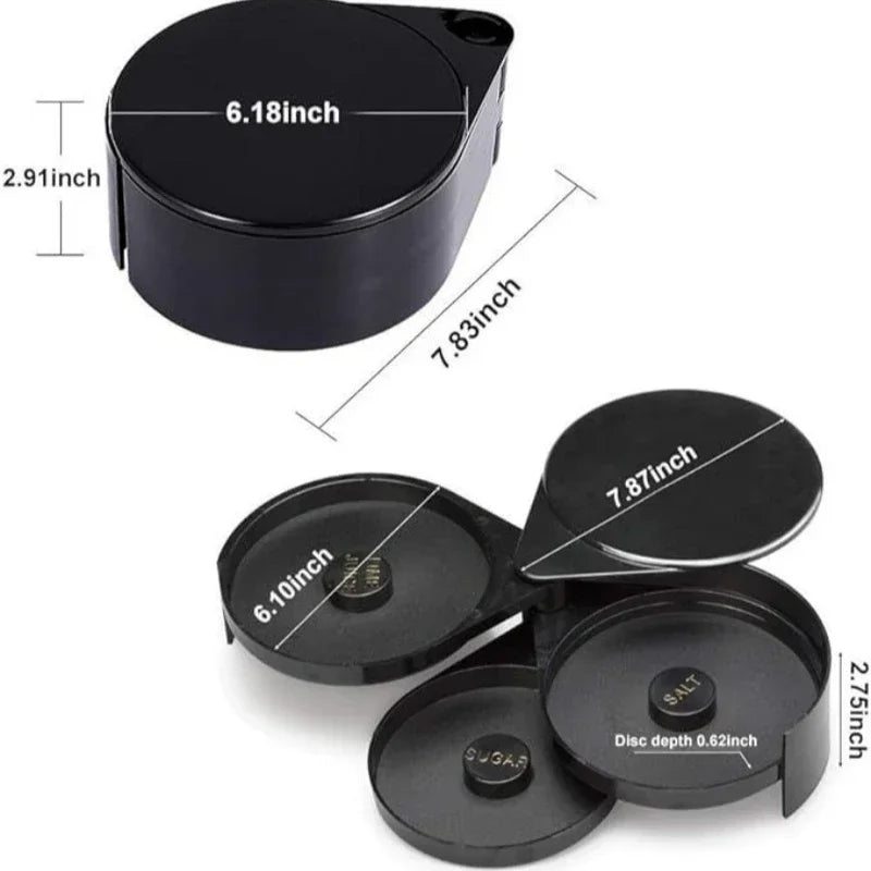 3 Tier Rotating Salt Rimmer Box