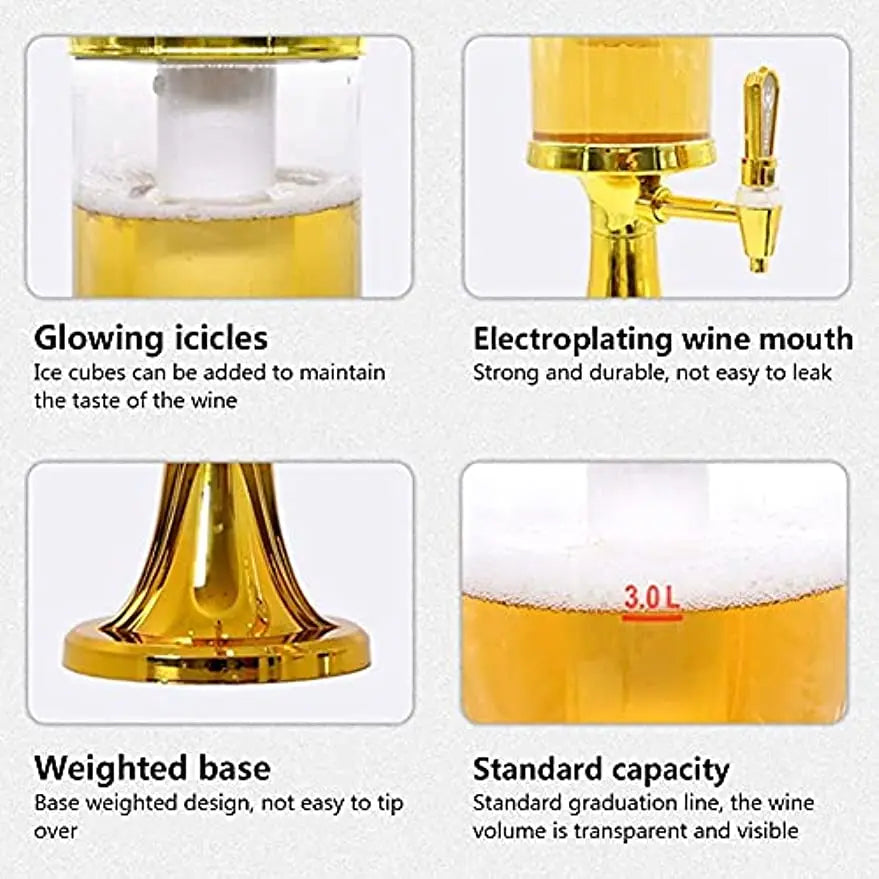 3L Beer Tower with LED Color Lights